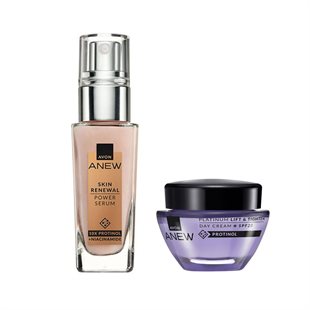 Avon PLATINUM Tagescreme & SKIN RENEWAL Power-Serum